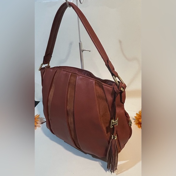 Aimee Kestenberg Brown Leather & Suede Slouchy Hobo Shoulder Bag - Picture 5 of 12
